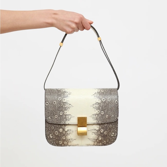 Rare CELINE Exotic Natural Lizard Classic Box Flap Bag - Picture 11 of 11